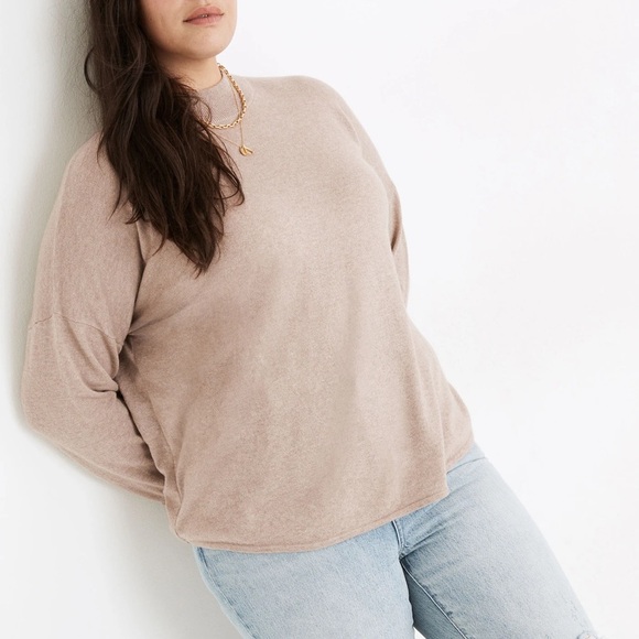 Madewell Tan Mock Turtleneck Sweater Relaxed Fit - Picture 2 of 7